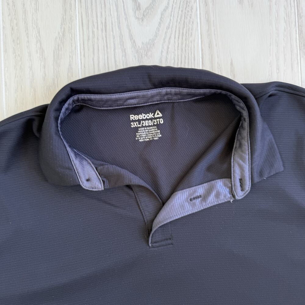 Reebok Men’s 3XL Black CrossFit Performance Polo Shirt - Picture 2 of 6